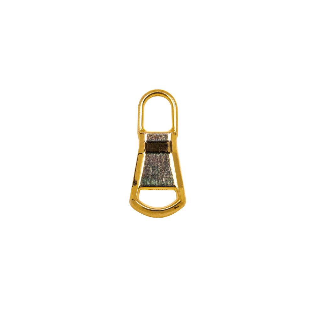 Mood Exclusive Italian Medium Gold Rounded Edge Metal Zipper Pull