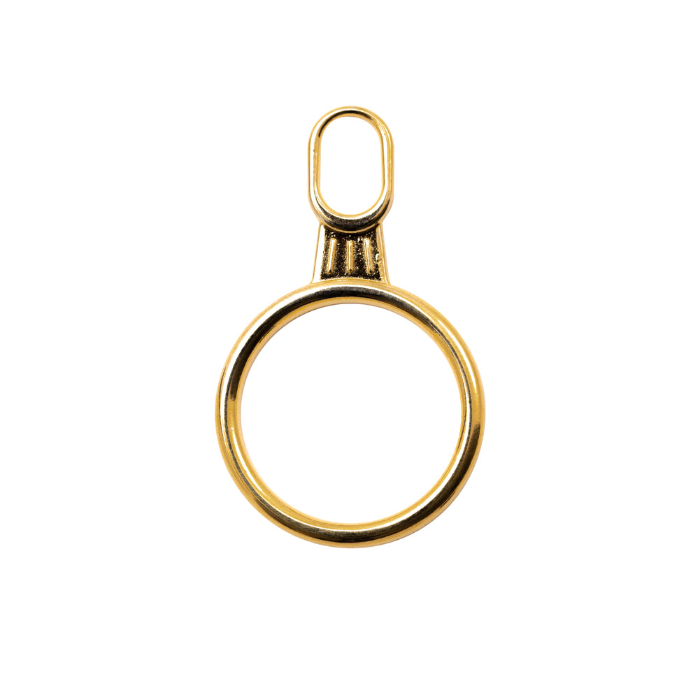 Mood Exclusive Italian Large Gold Round Metal Zipper Pull