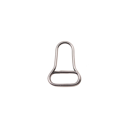 Mood Exclusive Italian Small Gunmetal Open Bell-Shaped Metal Zipper Pull