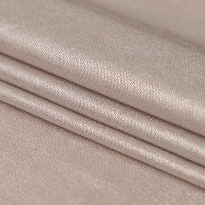 Metallic Beige Liquid Sheen Stretch Jersey Detail