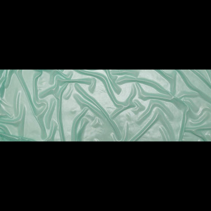 Metallic Mint Liquid Sheen Polyester Chiffon Folded