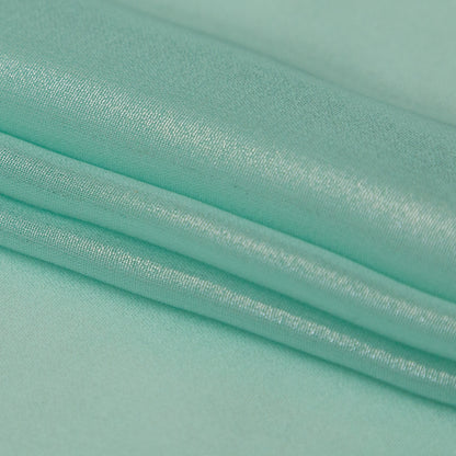 Metallic Mint Liquid Sheen Polyester Chiffon Detail