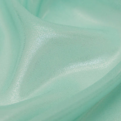 Metallic Mint Liquid Sheen Polyester Chiffon Full