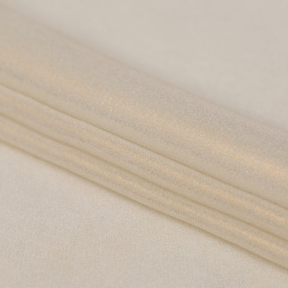 Metallic Pale Gold Liquid Sheen Polyester Chiffon Detail