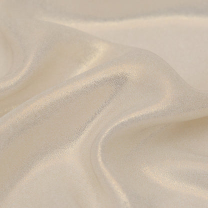 Metallic Pale Gold Liquid Sheen Polyester Chiffon Full