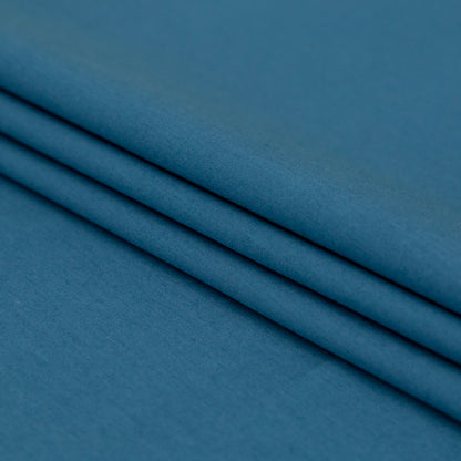Helmut Lang Dark Spring Blue Mercerized Cotton Shirting Folded