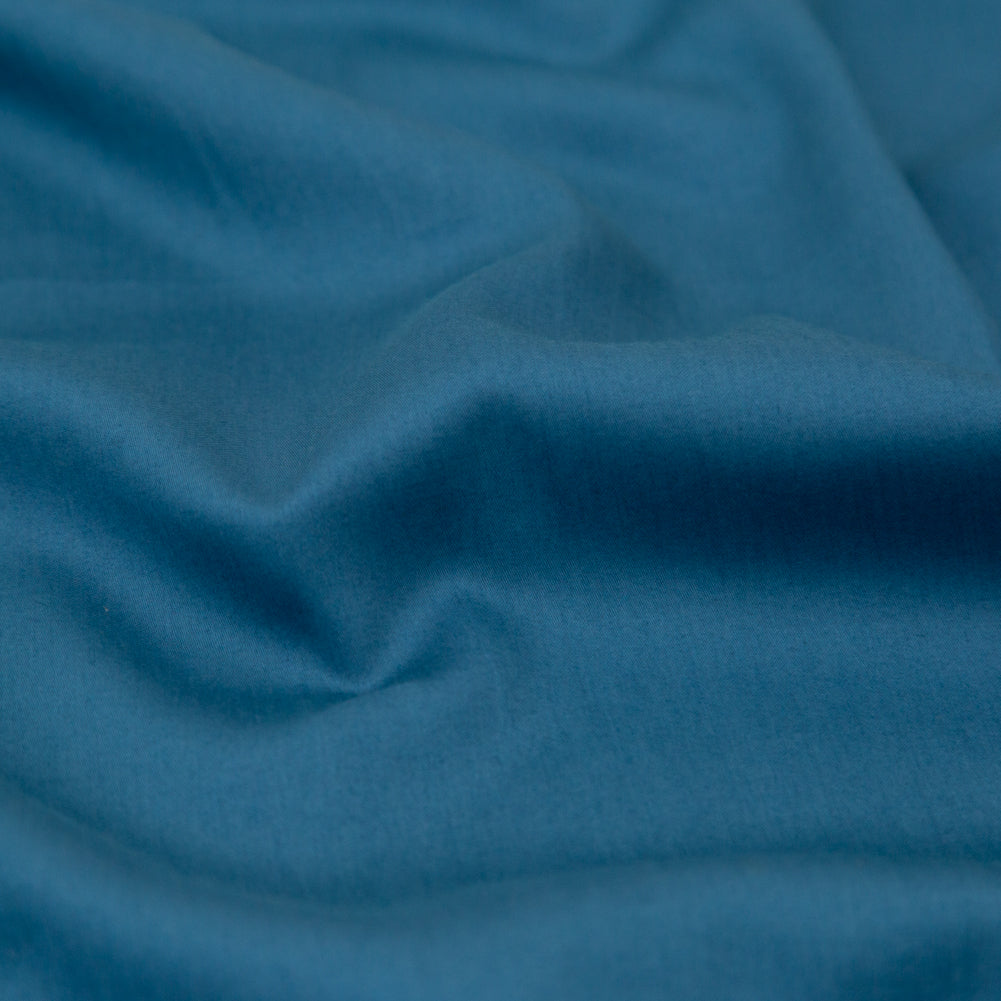 Helmut Lang Dark Spring Blue Mercerized Cotton Shirting Detail