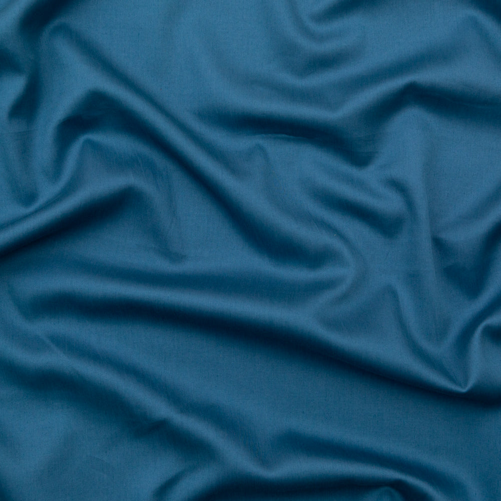 Helmut Lang Dark Spring Blue Mercerized Cotton Shirting
