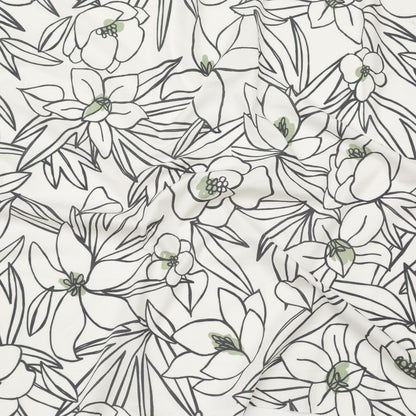 Mood Exclusive Night in Tunisia White and Green Cotton Poplin