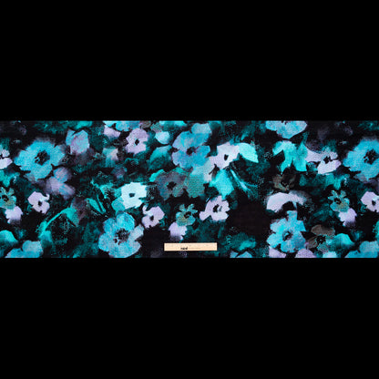 Milly Aqua and Jade Abstract Floral Cotton Faille Full