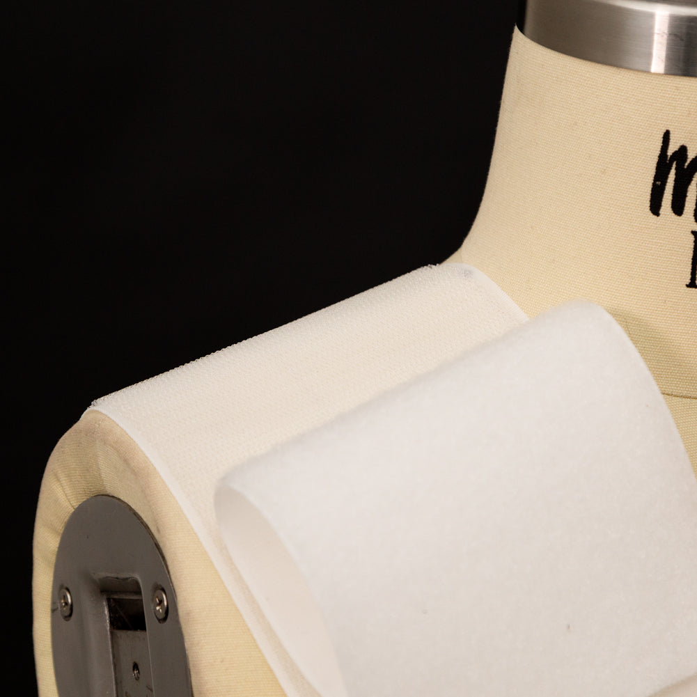 White Sticky Back VELCRO&reg; Brand Fastener - 4" Detail