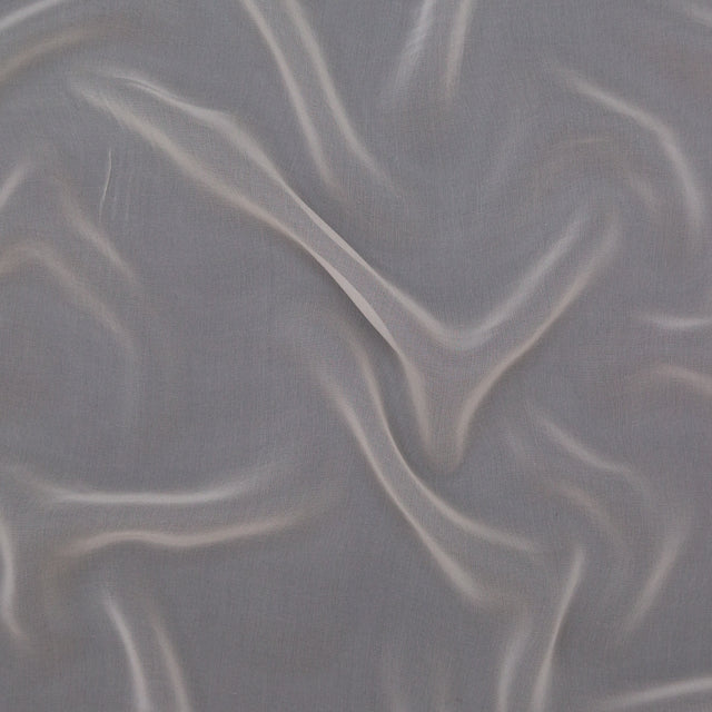 Pale Peach Narrow Silk Chiffon