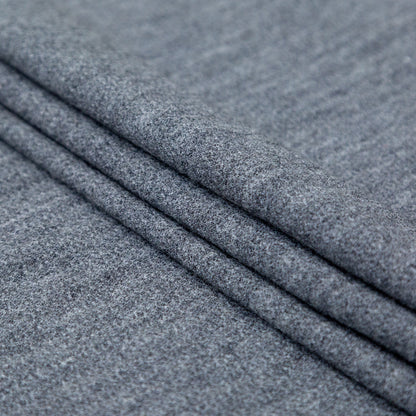 Italian Heathered Gray Creped Stretch Knit Folded