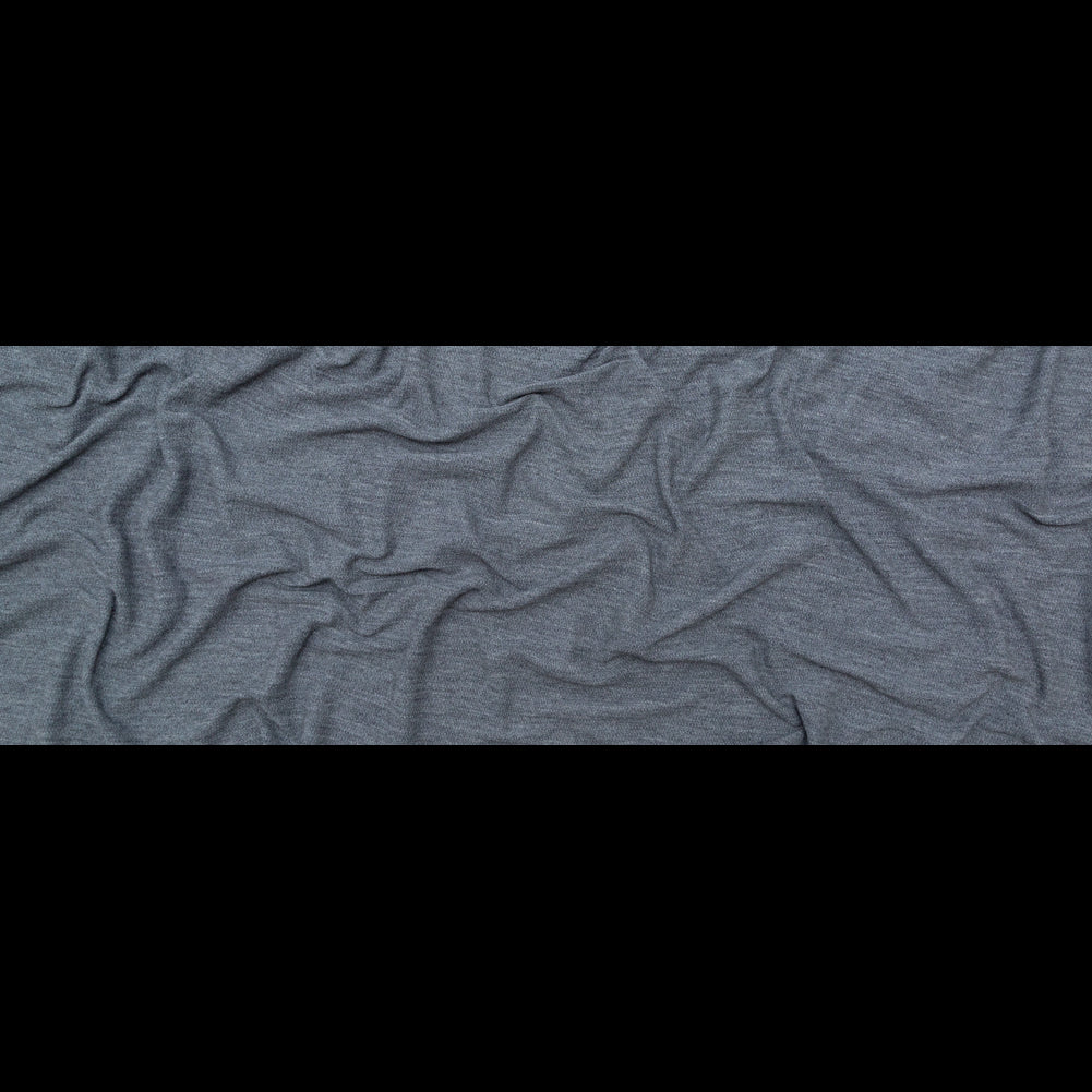Italian Heathered Gray Creped Stretch Knit Full