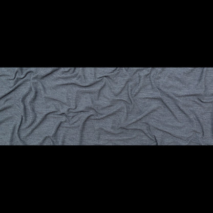Italian Heathered Gray Creped Stretch Knit Full