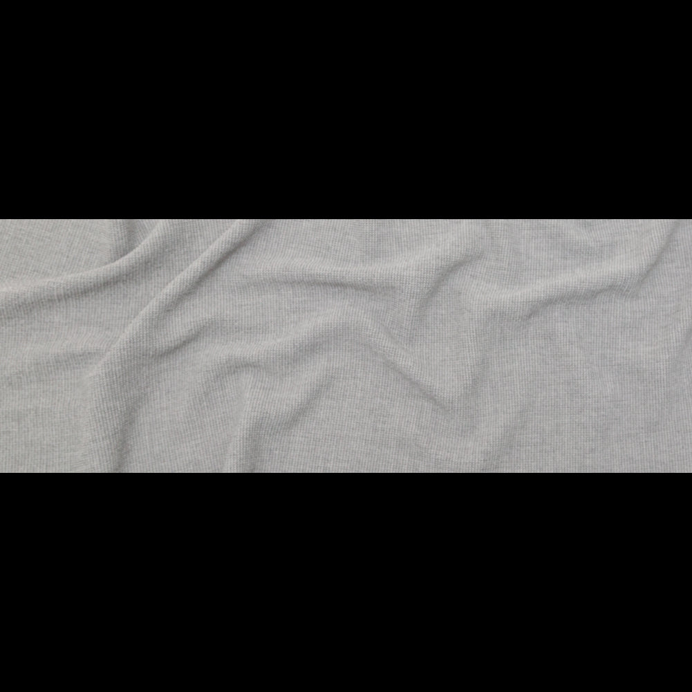 Italian Silver Ash Stretch Polyester Tweed Full