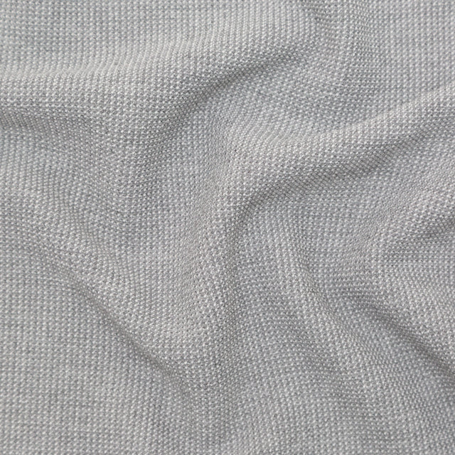 Italian Silver Ash Stretch Polyester Tweed