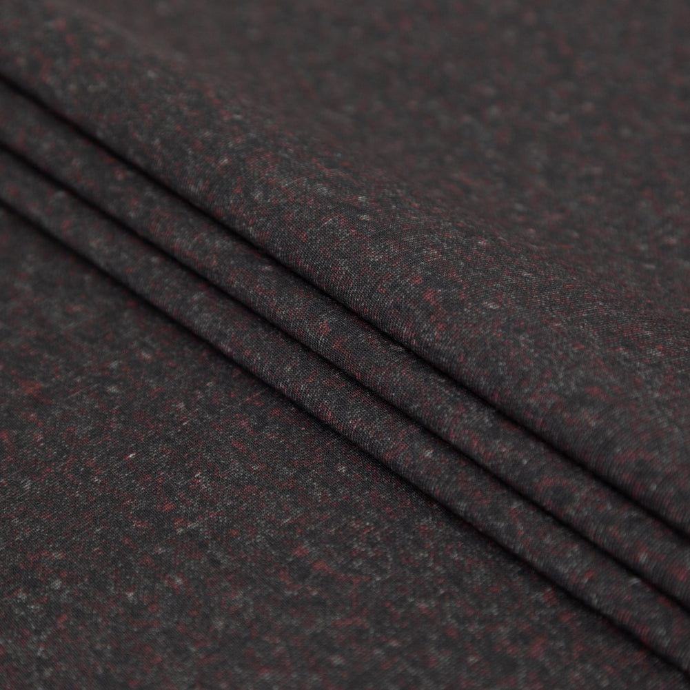 Italian Meteorite and Red Printed Ponte Knit Folded