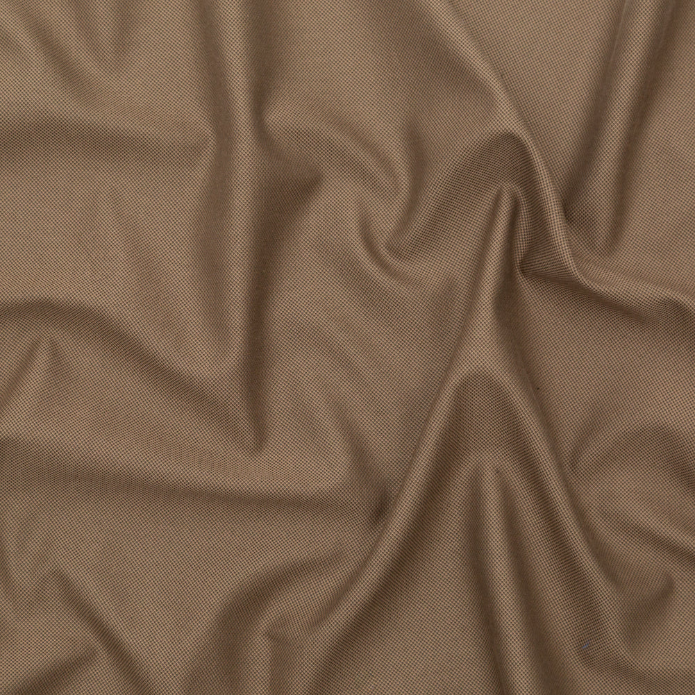 Italian Bonded Camel Pique and Black Jersey