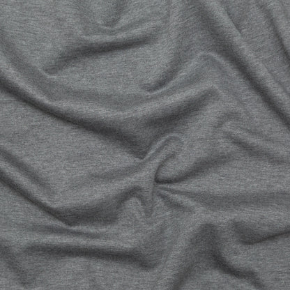 Italian Bonded Navy Pique and Heathered Gray Jersey