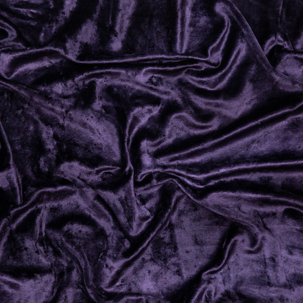 Italian Amethyst Stretch Crushed Velour