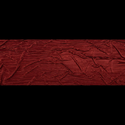 Italian Dark Rust Stretch Satin Plisse Full