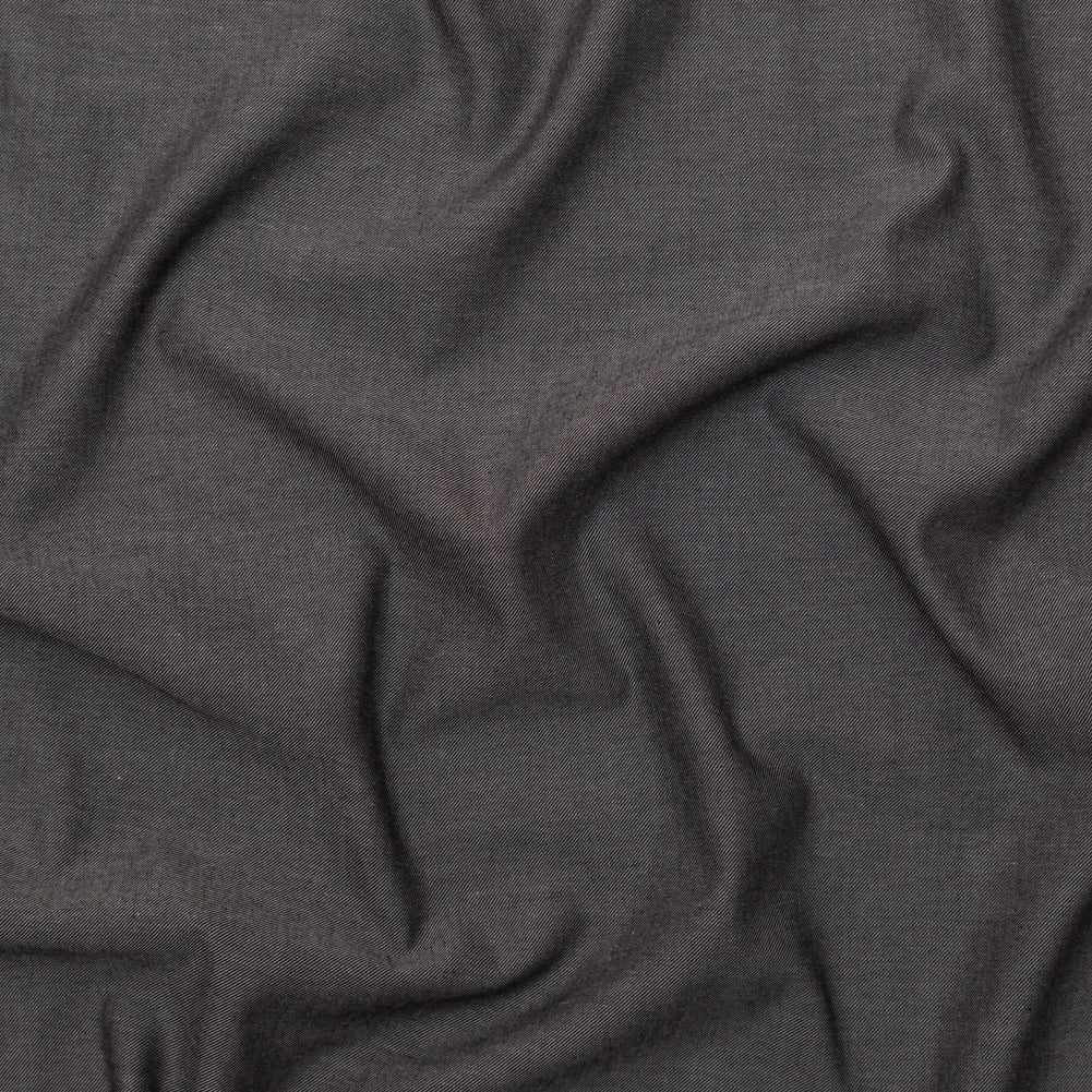 Italian Black Stretch Chambray