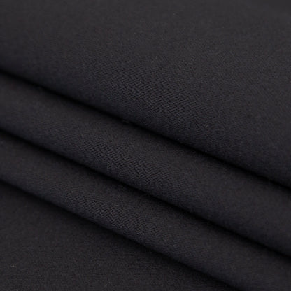 Black Stretch Rayon Sateen Folded