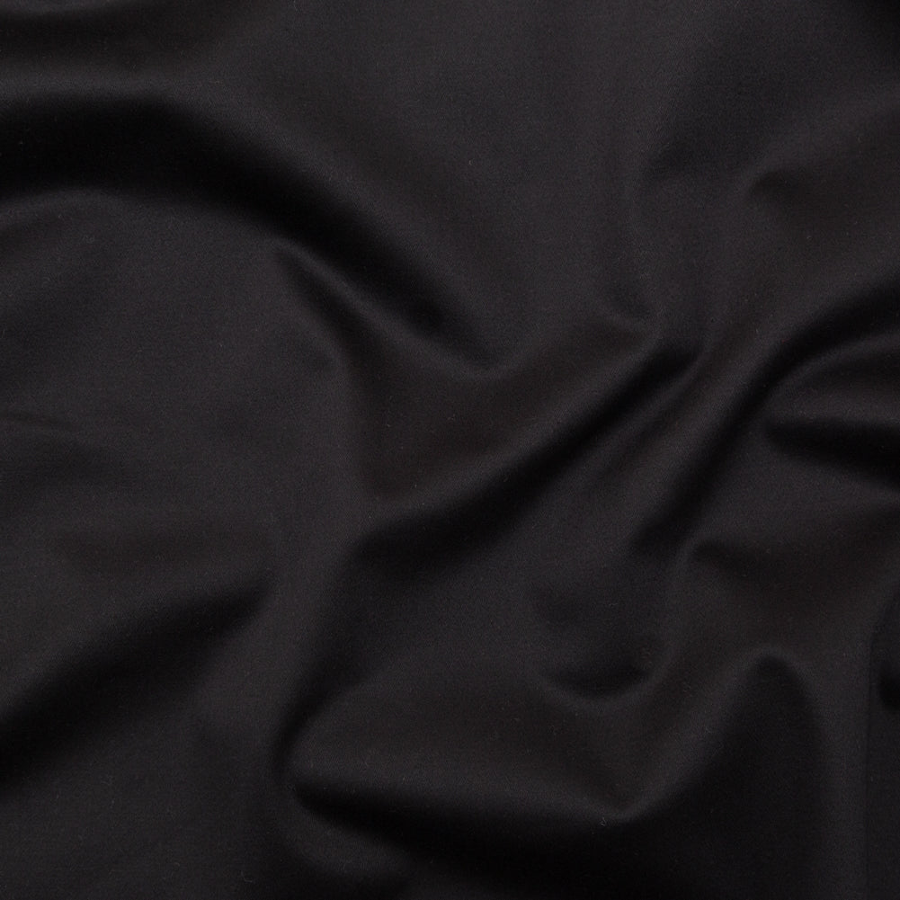 Black Stretch Rayon Sateen