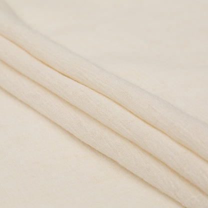 Crinkled Linen and Rayon Gauze - Ivory - Ushuaia Collection Detail