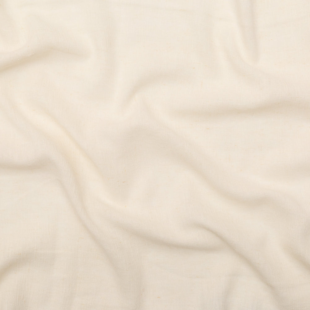 Crinkled Linen and Rayon Gauze - Ivory - Ushuaia Collection