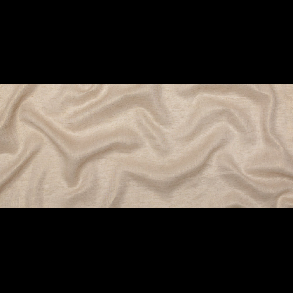 Linen Scrim with Metallic Foil - Gold on Oatmeal - Talatha Collection Folded