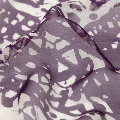 Blackberry Wine and Pumice Stone Abstract Silk Chiffon Detail