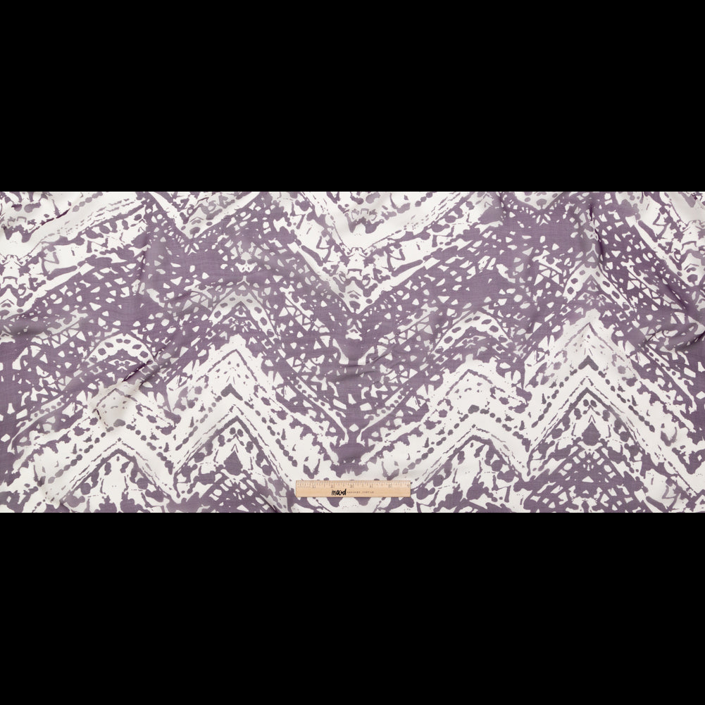 Blackberry Wine and Pumice Stone Abstract Silk Chiffon Full