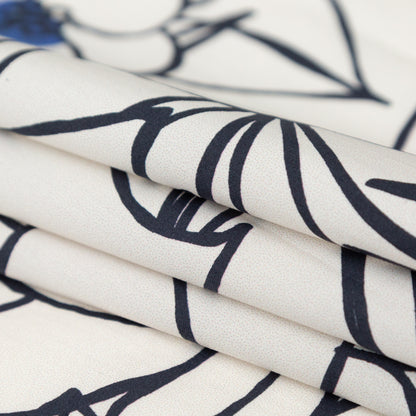 Mood Exclusive Night in Tunisia White and Blue Cotton Poplin Folded