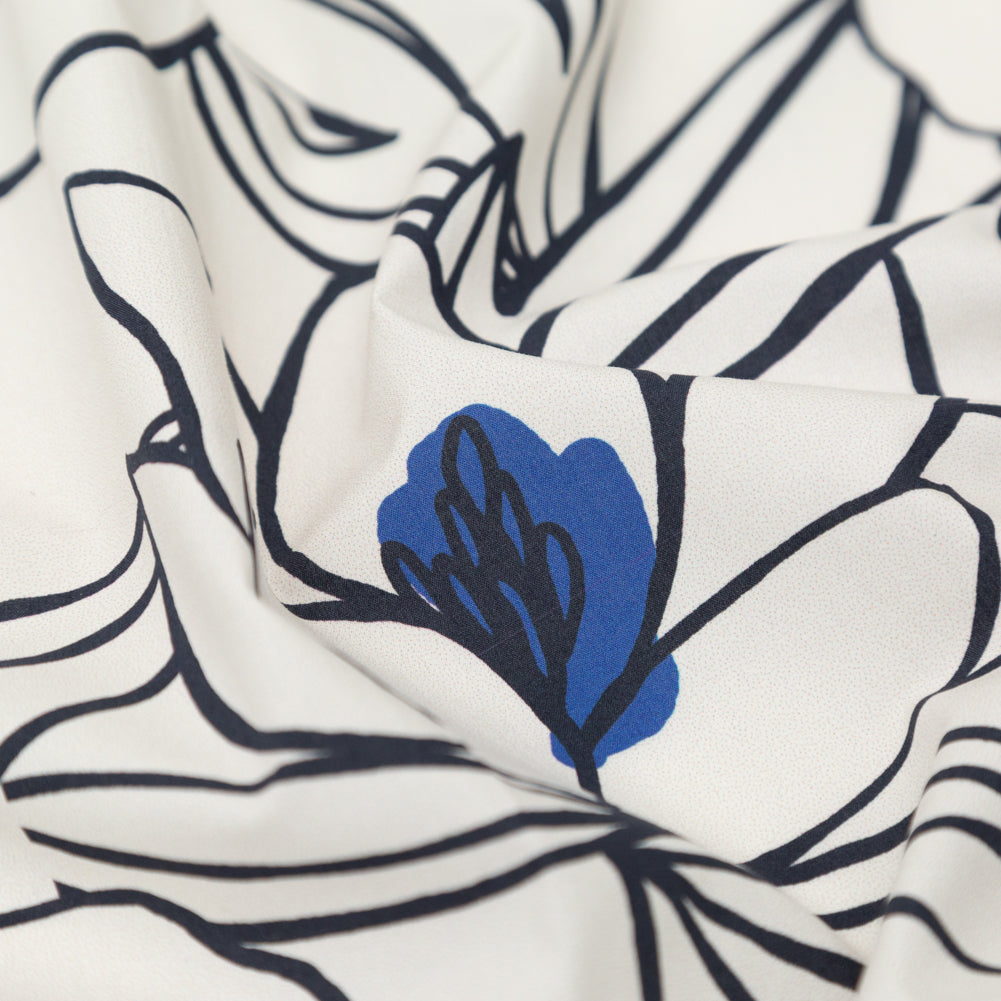 Mood Exclusive Night in Tunisia White and Blue Cotton Poplin Detail