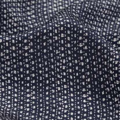 Parisian Night and Nimbus Cloud Abstract Silk Crepe Detail
