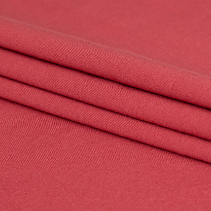 Cardinal Red Stretch Cotton French Terry Folded