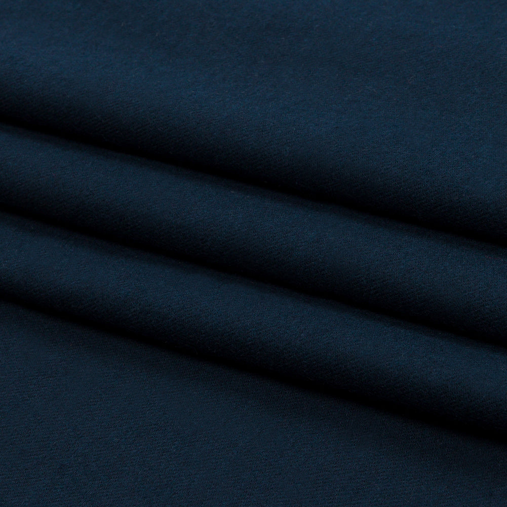 Navy Brushed Cotton Flannel Twill Folded