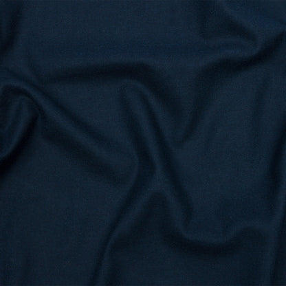 Navy Brushed Cotton Flannel Twill