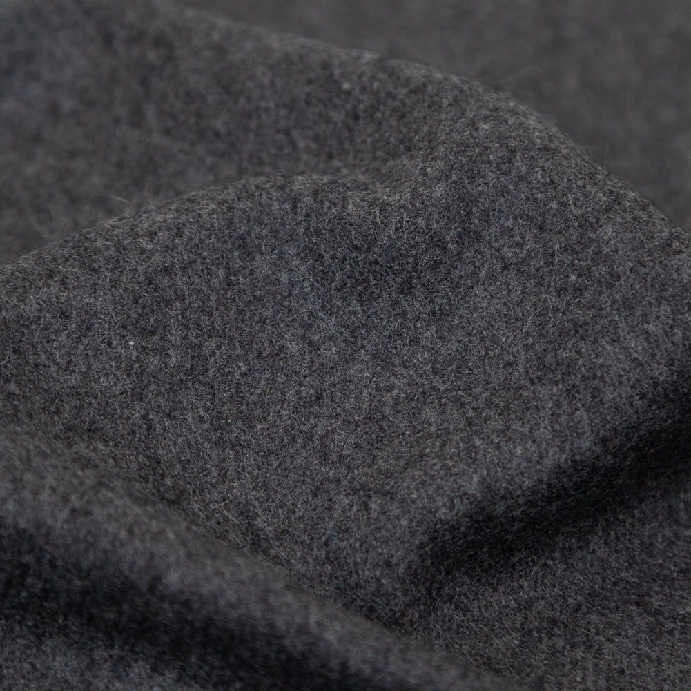 Italian Heathered Charcoal 100% Cashmere Detail