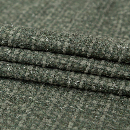 Metallic Olive Wool Tweed Folded
