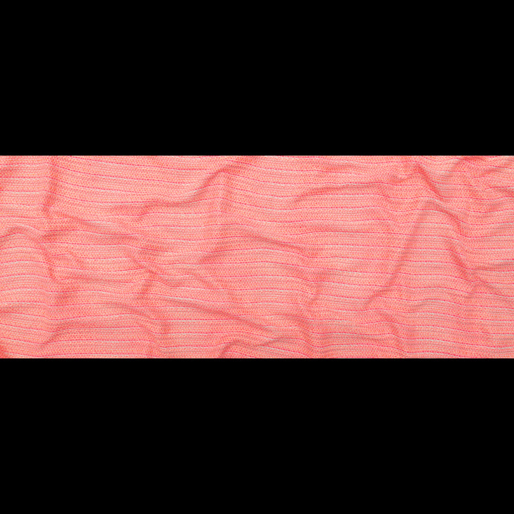 Neon Pink and White Tweed with Metallic Gold Threads Full