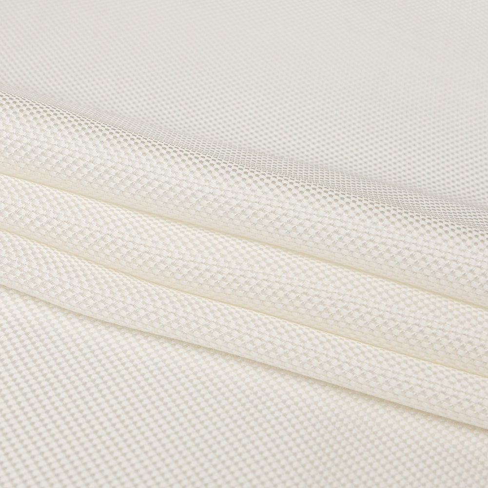 Luminous White Acetate Pique Folded