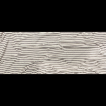 Off-White and Gray Striped Tactile Stretch Knit Full