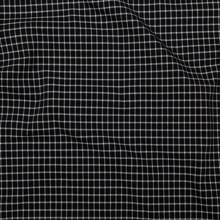 template--25130090922057__main-Black and White Checkered Heavy Stretch Cotton Woven