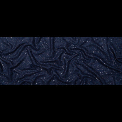 Metallic Navy Striped Tweed with Silver Sequins Full