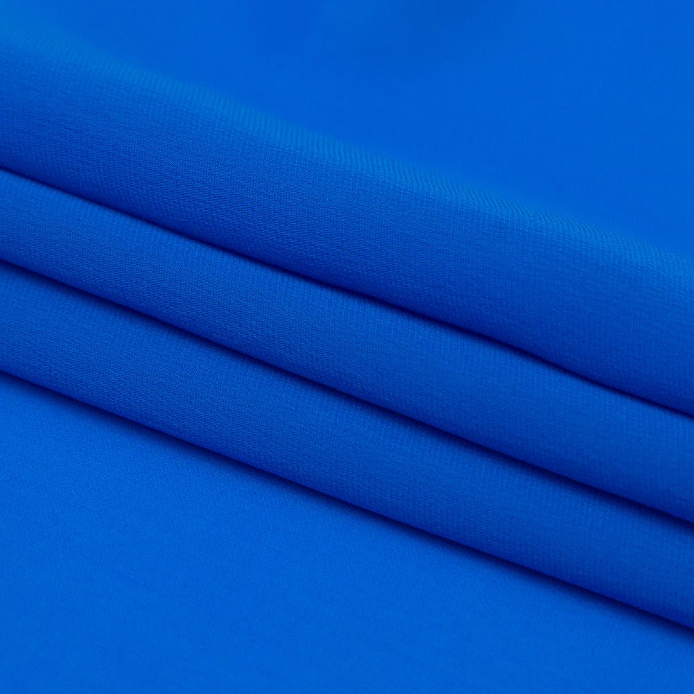 The Row Electric Blue Silk Chiffon Folded