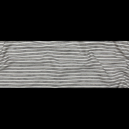 Coconut Milk and Peacoat Striped Cotton Tweed Full