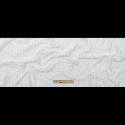 Milly White Geometric Embroidered Cotton Eyelet Full